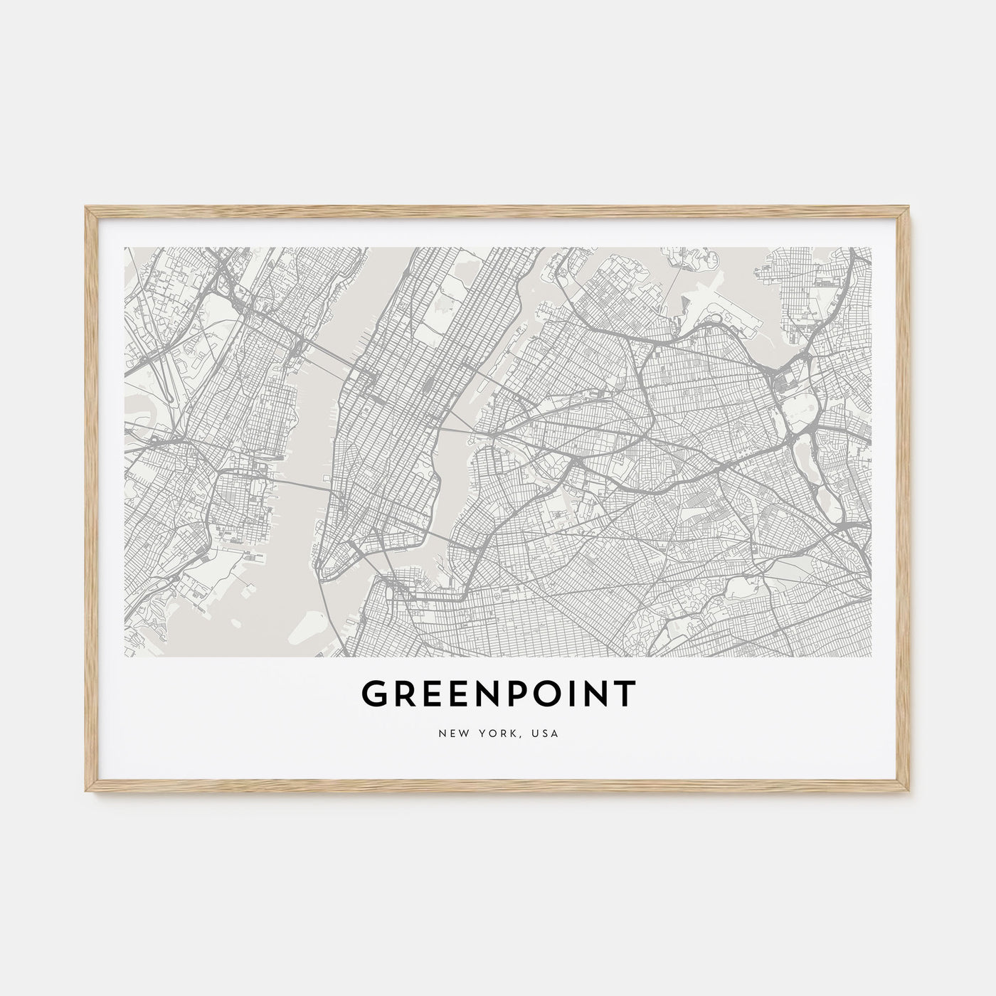 Greenpoint Map Landscape Poster