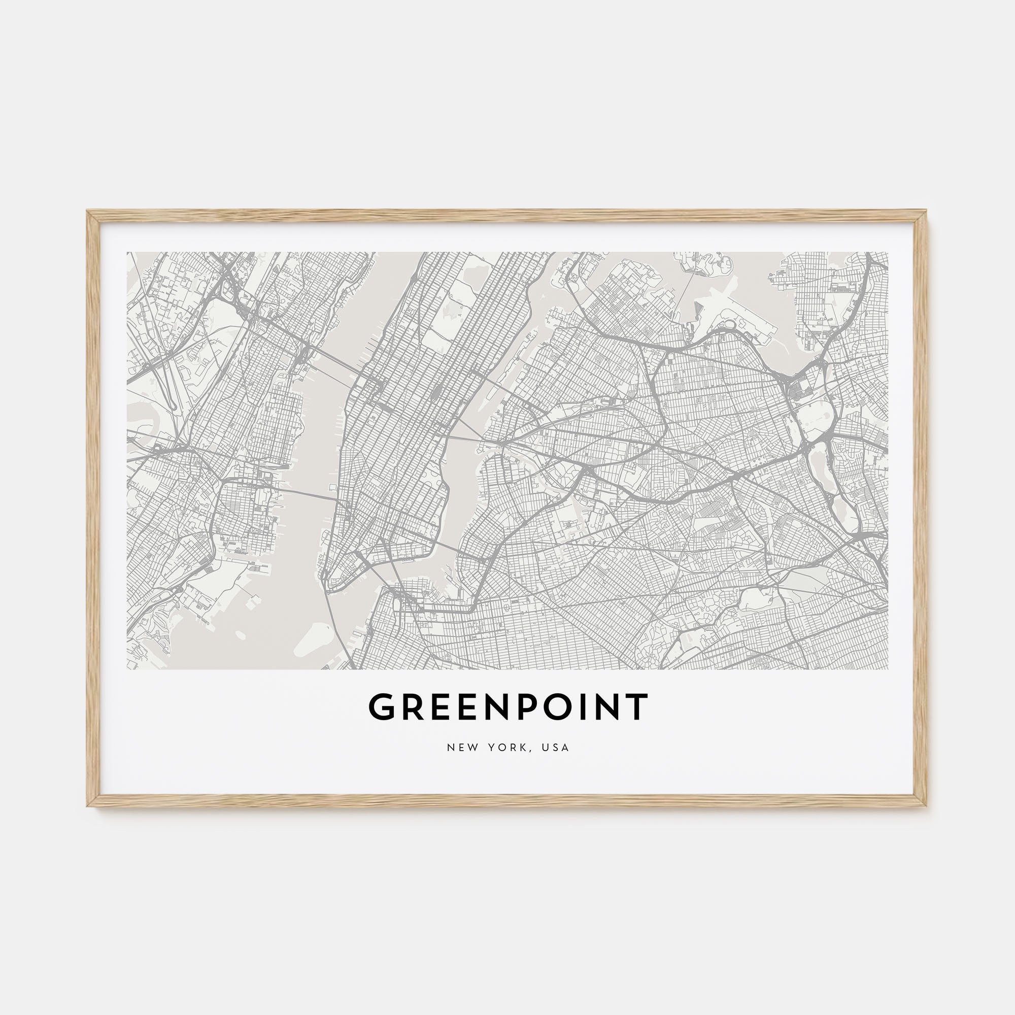 Greenpoint Map Landscape Poster