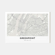 Greenpoint Map Landscape Poster