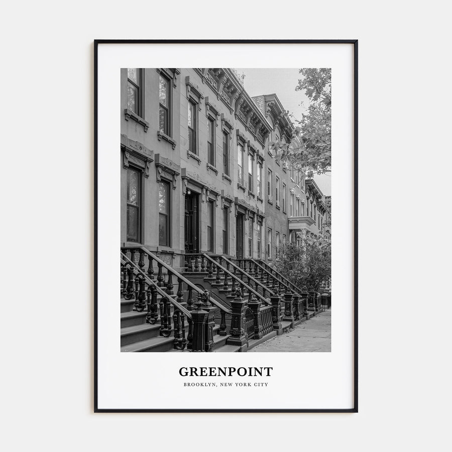 Greenpoint Portrait B&W Poster