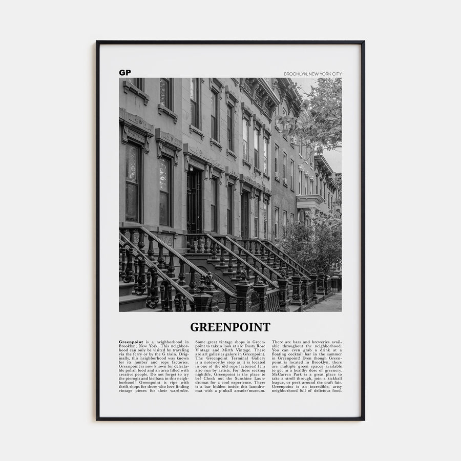 Greenpoint Travel B&W Poster