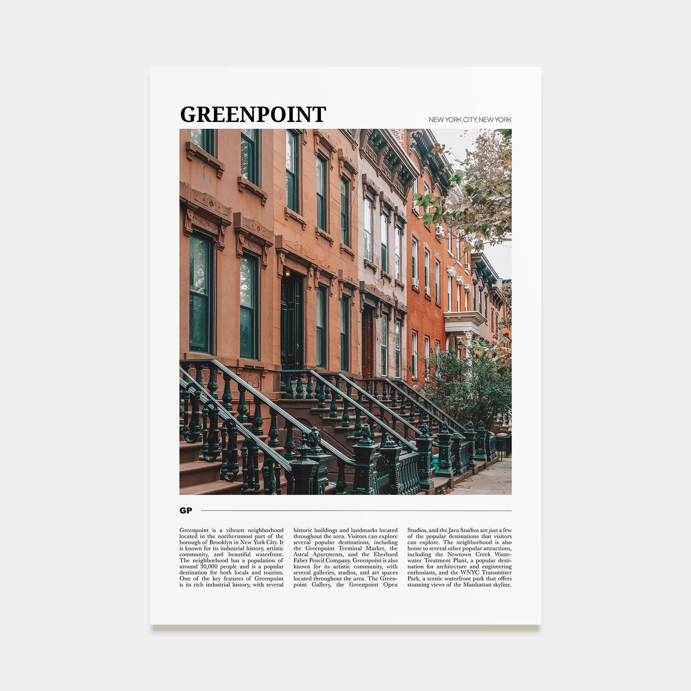 Greenpoint Travel Color Poster