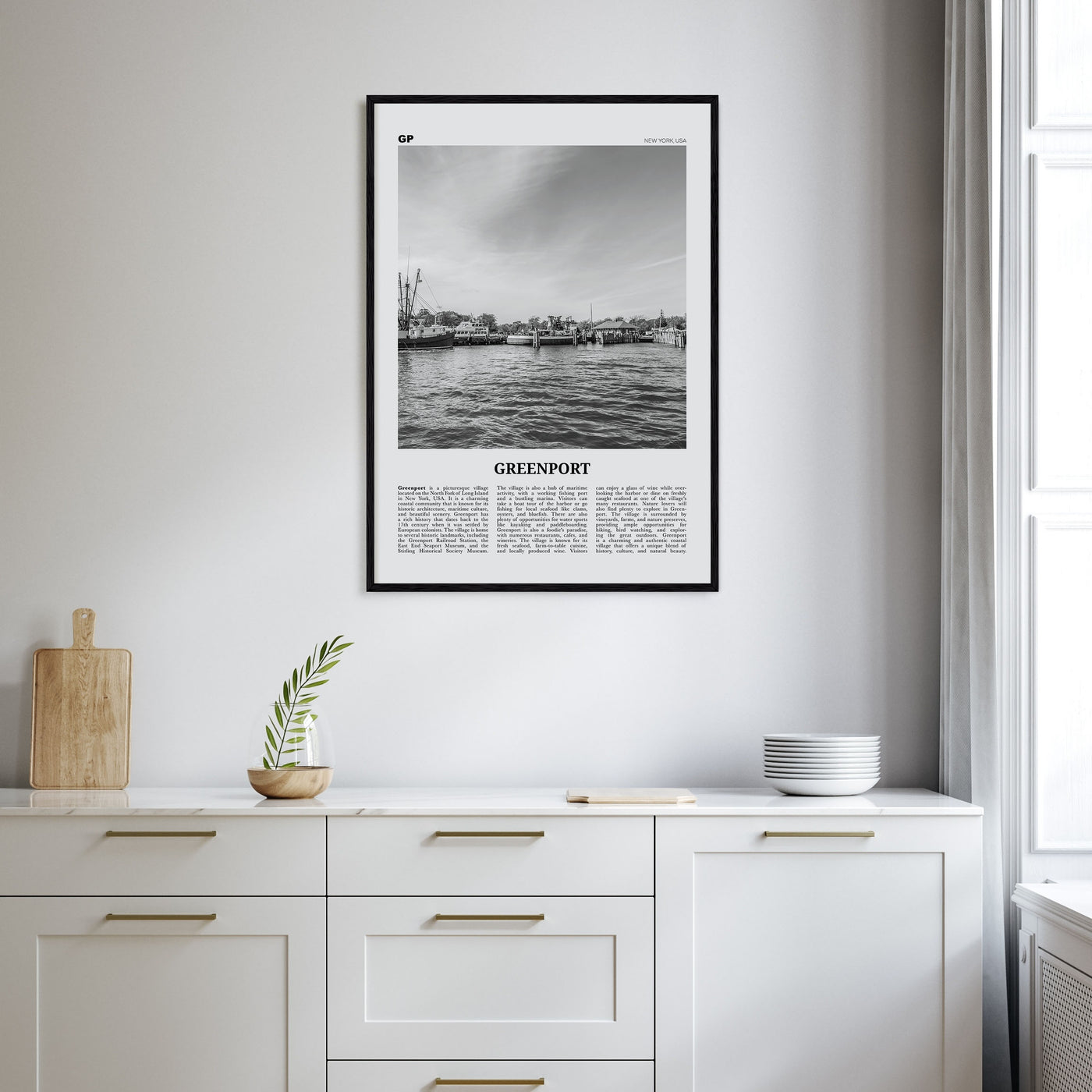 Greenport Travel B&W Poster