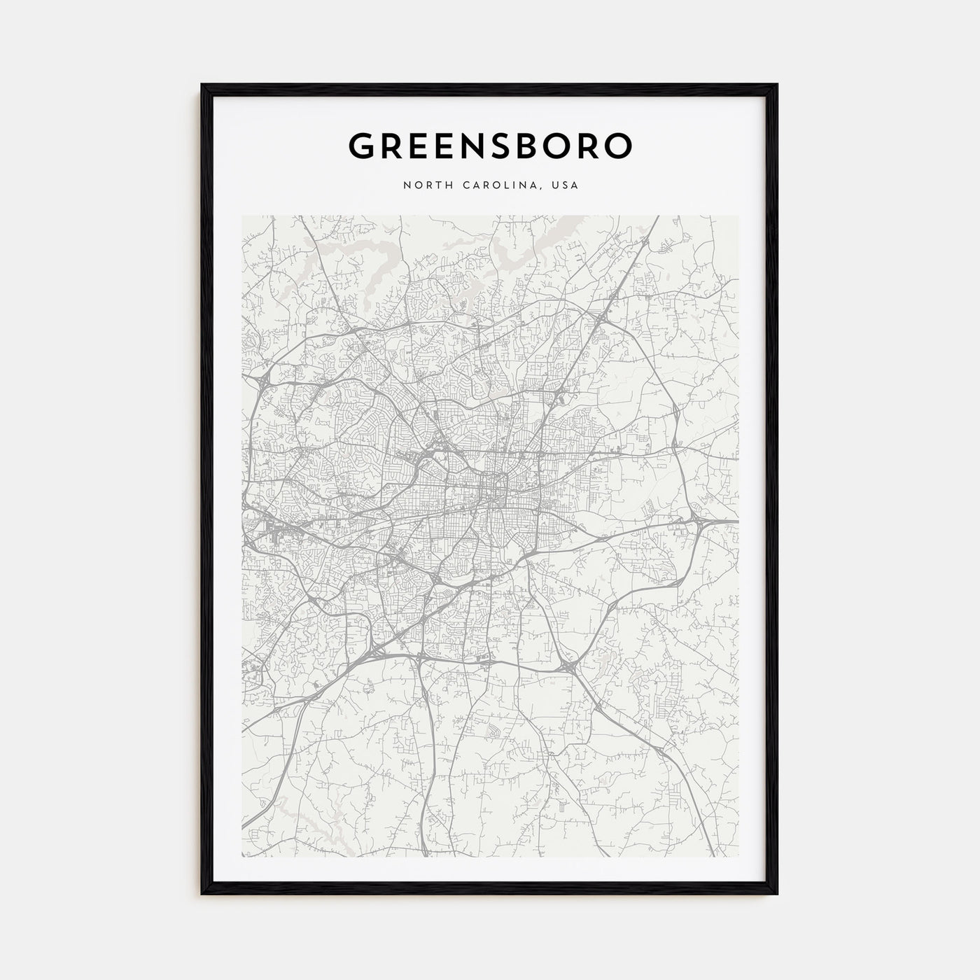 Greensboro Map Portrait Poster