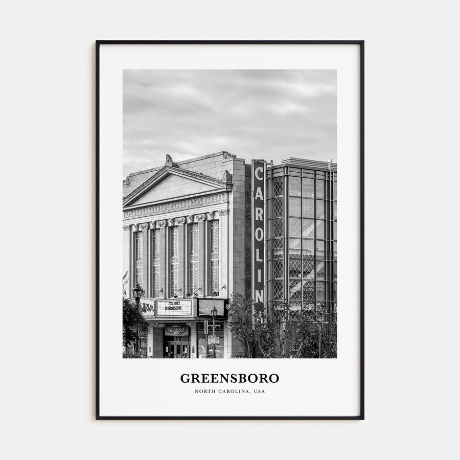 Greensboro Portrait B&W No 1 Poster