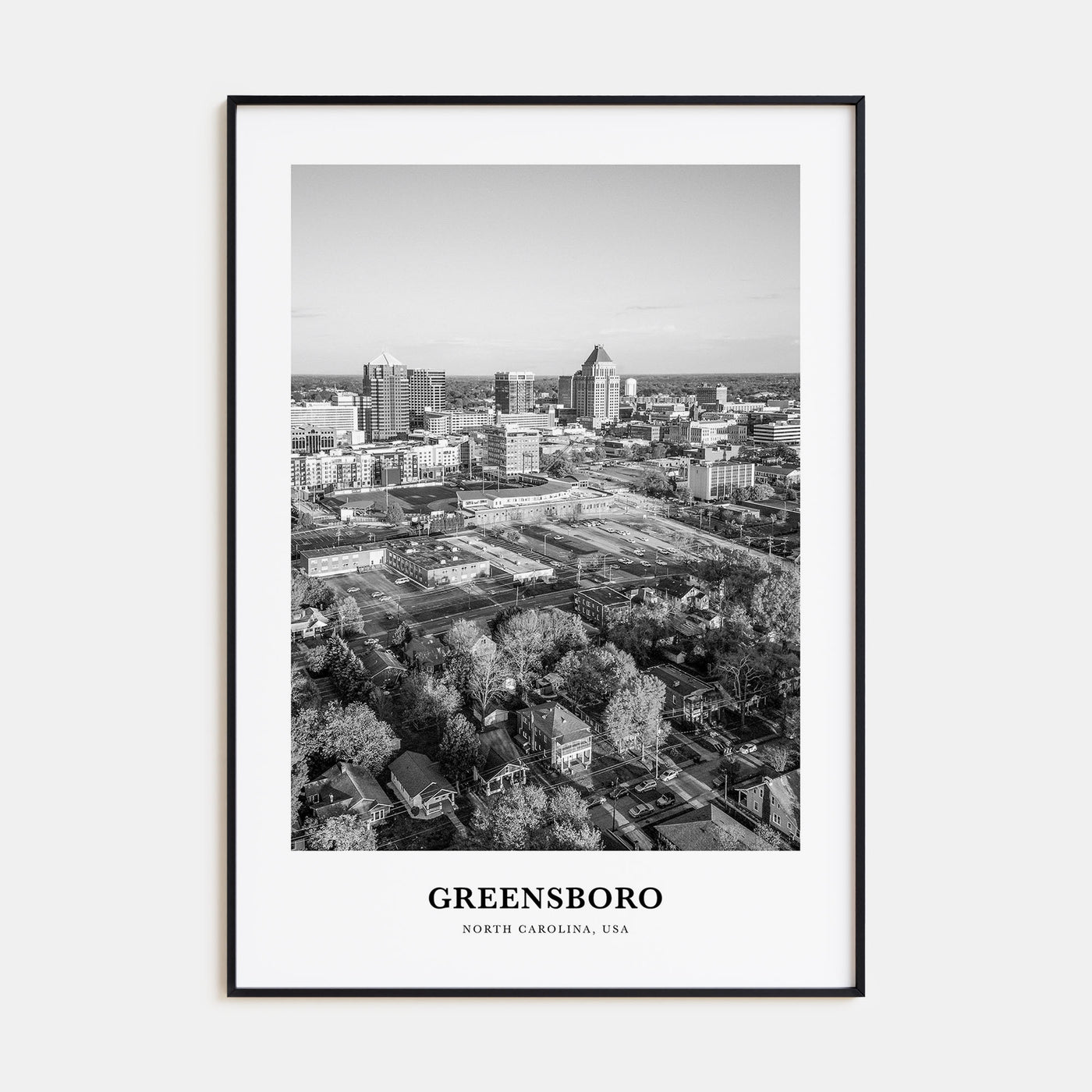 Greensboro Portrait B&W No 2 Poster