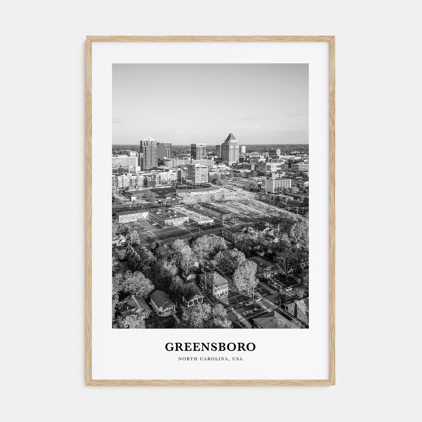 Greensboro Portrait B&W No 2 Poster