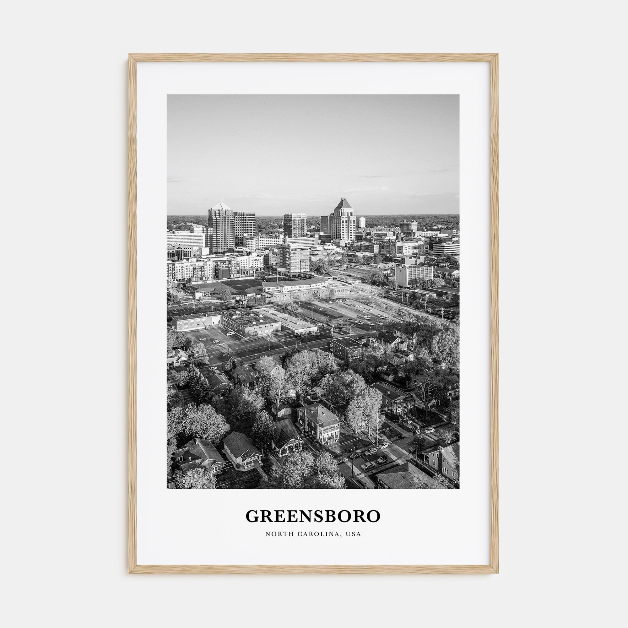 Greensboro Portrait B&W No 2 Poster