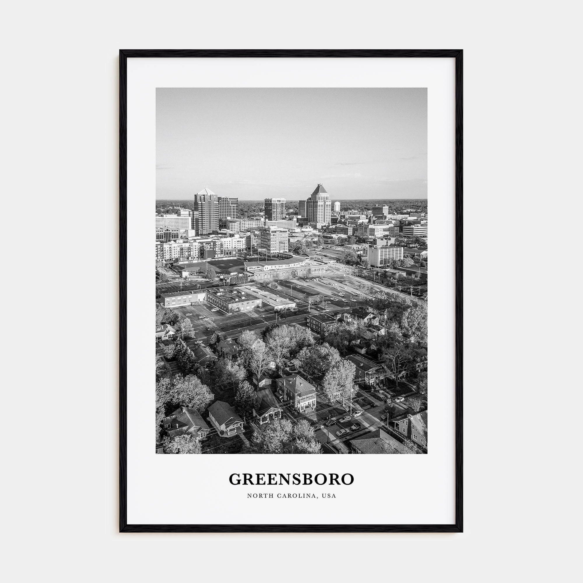 Greensboro Portrait B&W No 2 Poster