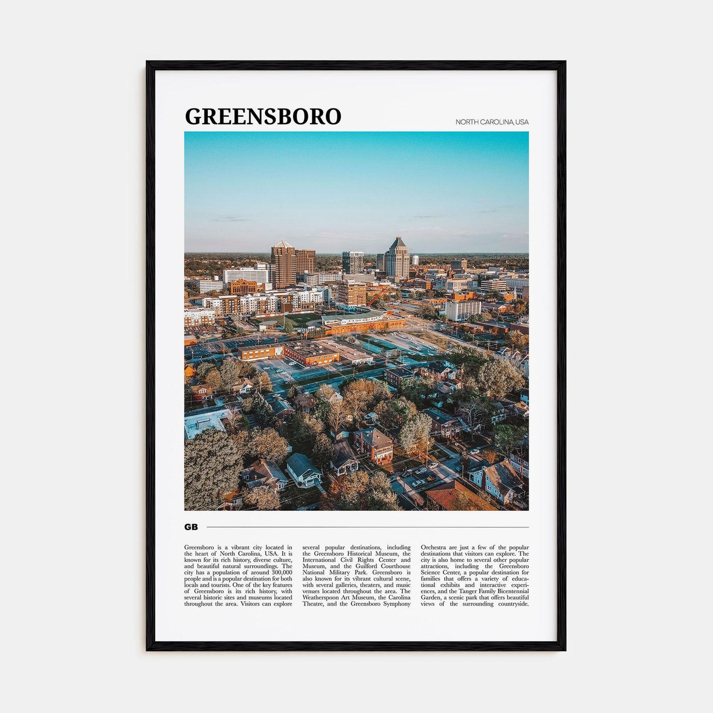 Greensboro Travel Color Poster