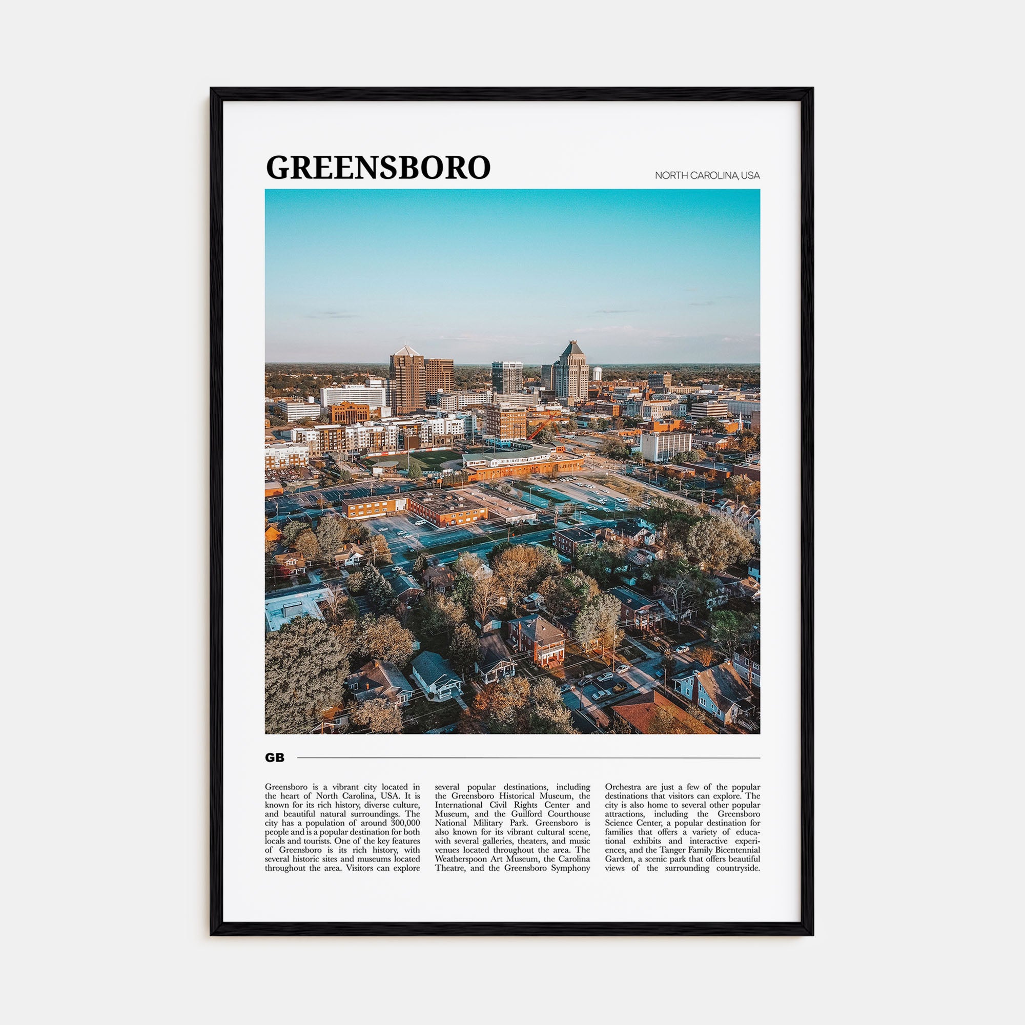 Greensboro Travel Color Poster