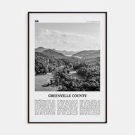 Greenville County Travel B&W Poster