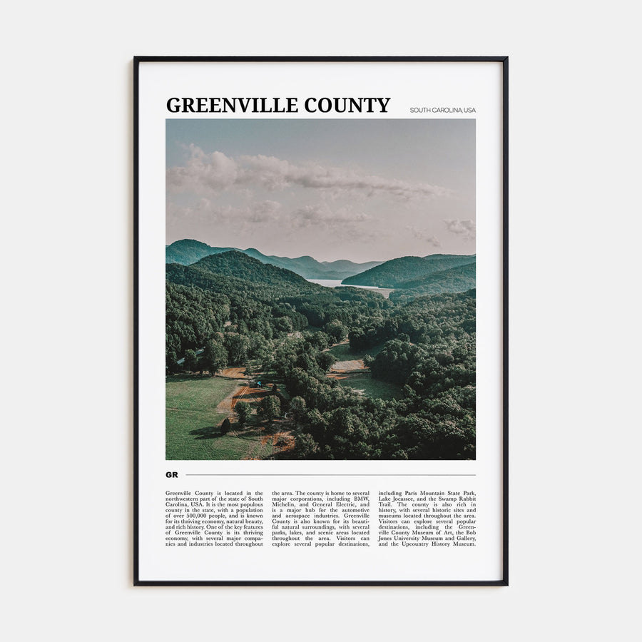 Greenville County Travel Color Poster