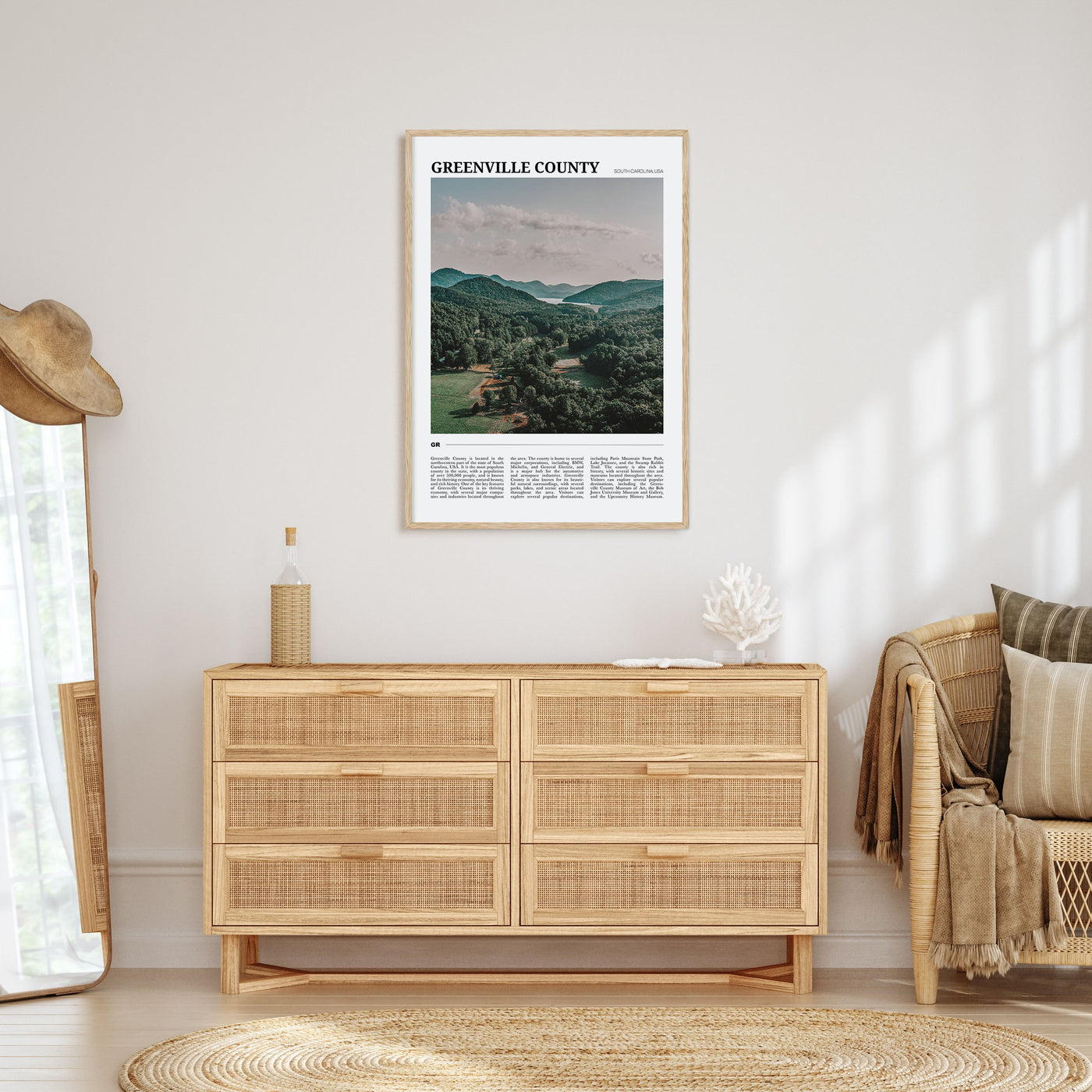 Greenville County Travel Color Poster