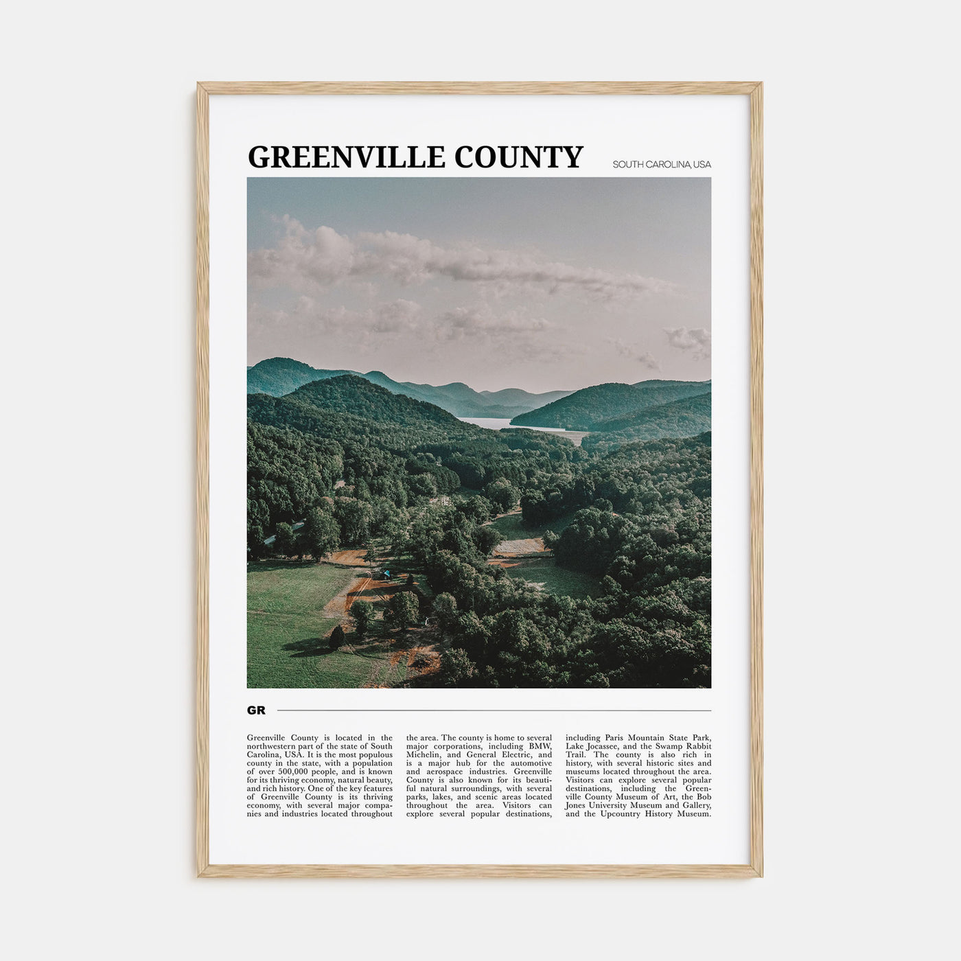 Greenville County Travel Color Poster