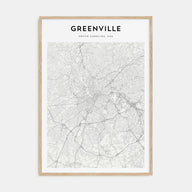 Greenville Map Portrait Poster