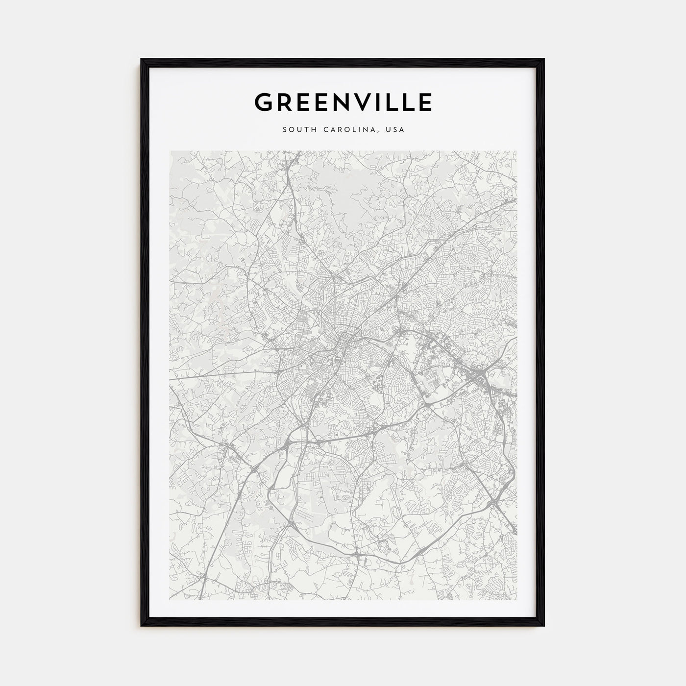 Greenville Map Portrait Poster