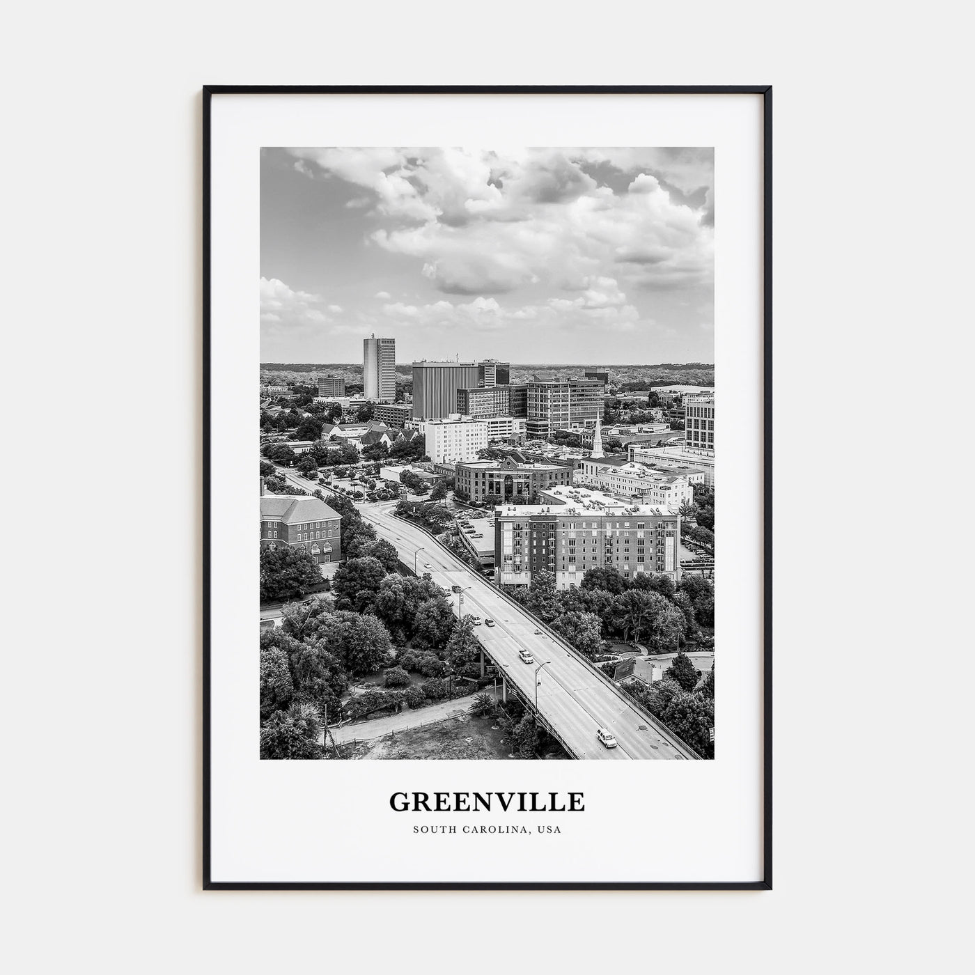 Greenville Portrait B&W No 2 Poster