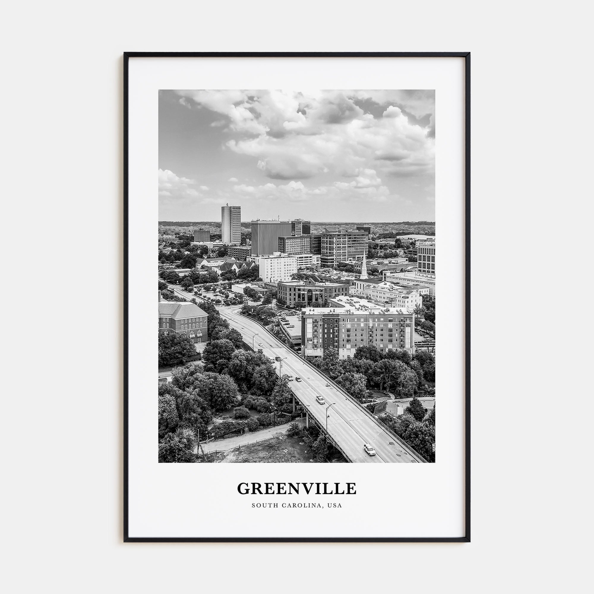 Greenville Portrait B&W No 2 Poster