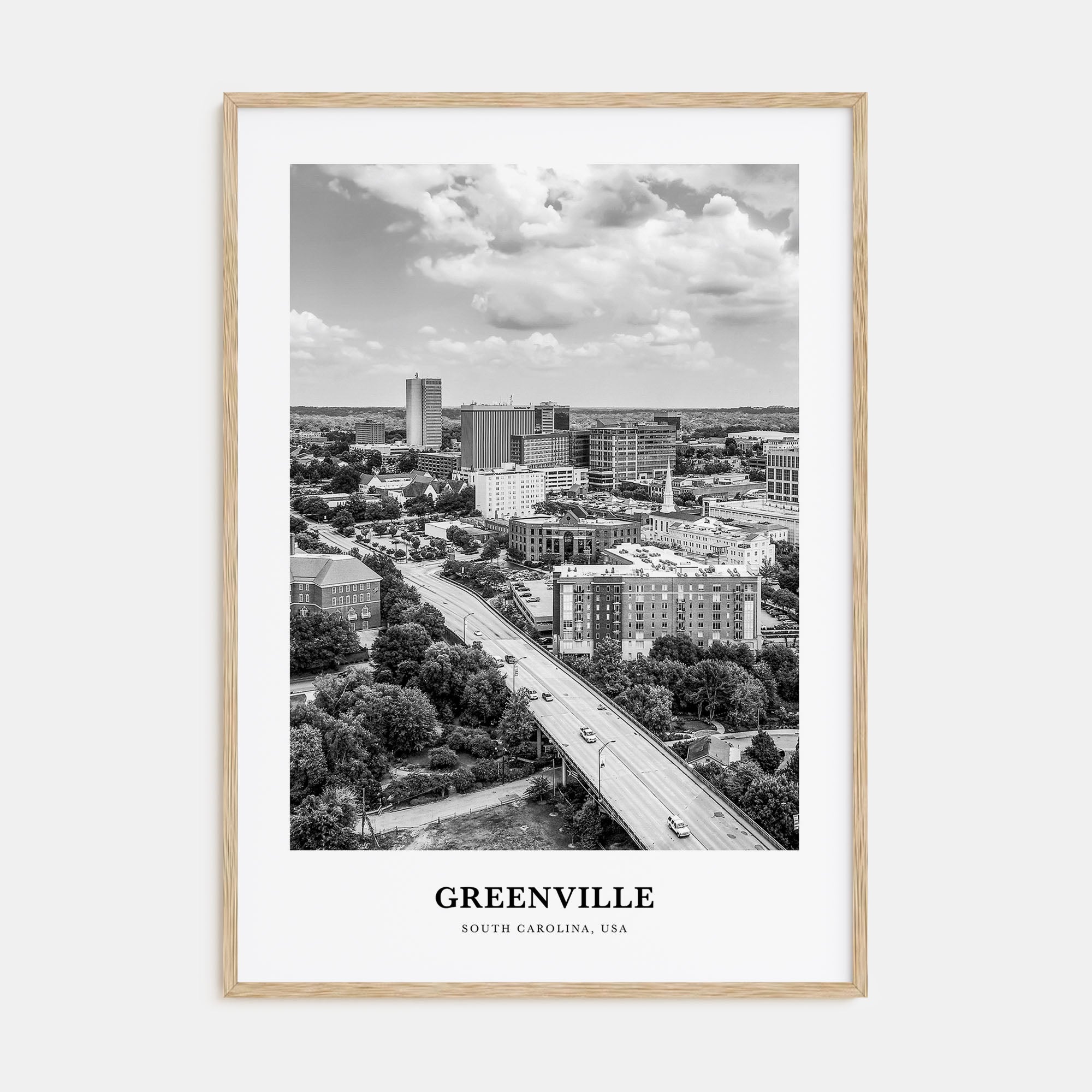 Greenville Portrait B&W No 2 Poster