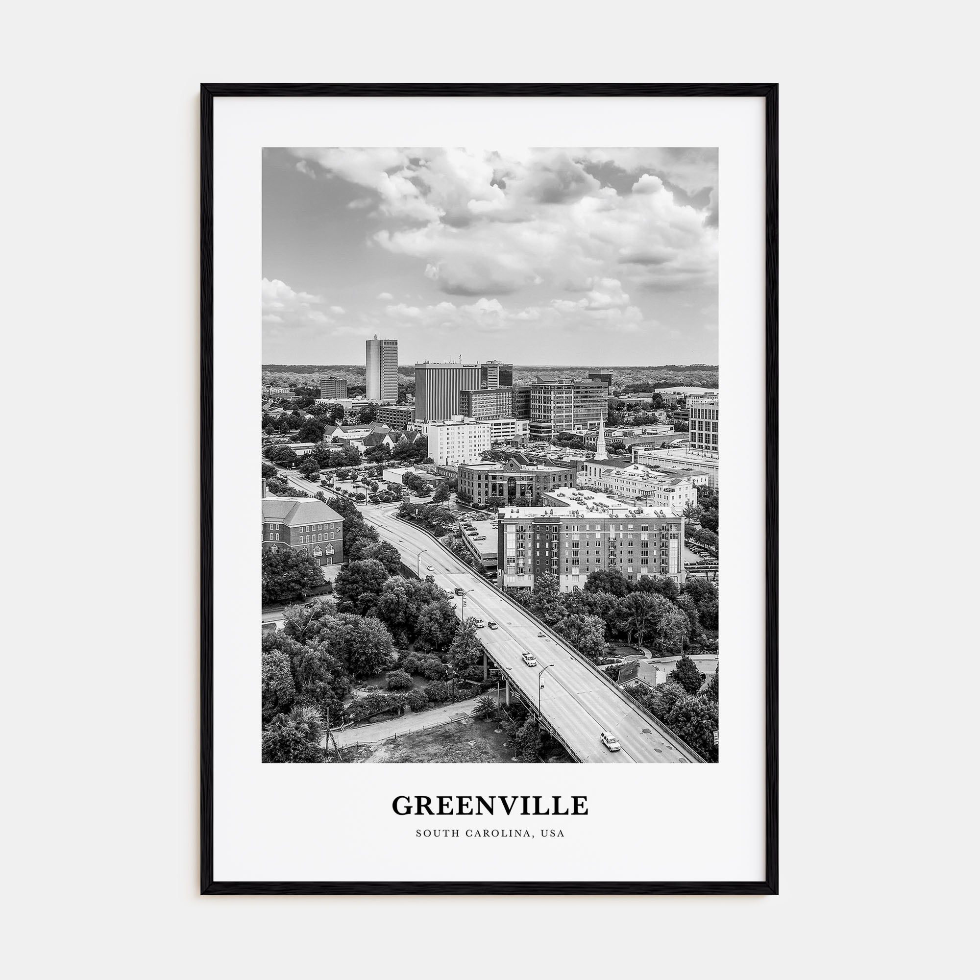 Greenville Portrait B&W No 2 Poster