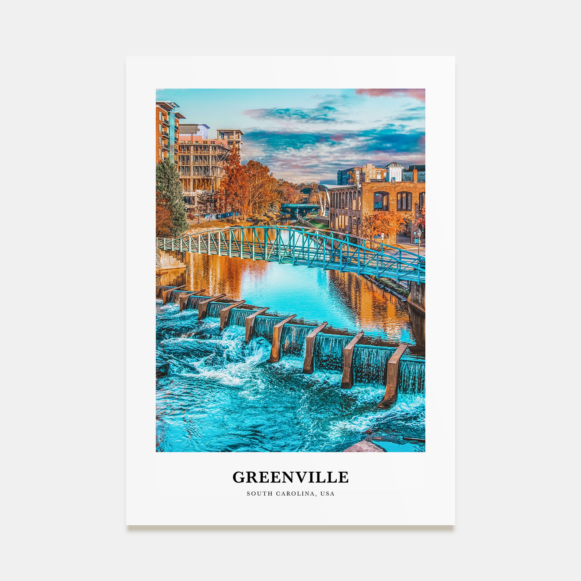 Greenville Portrait Color No 2 Poster