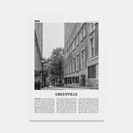 Greenville Travel B&W No 2 Poster