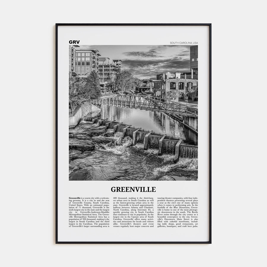 Greenville Travel B&W No 3 Poster
