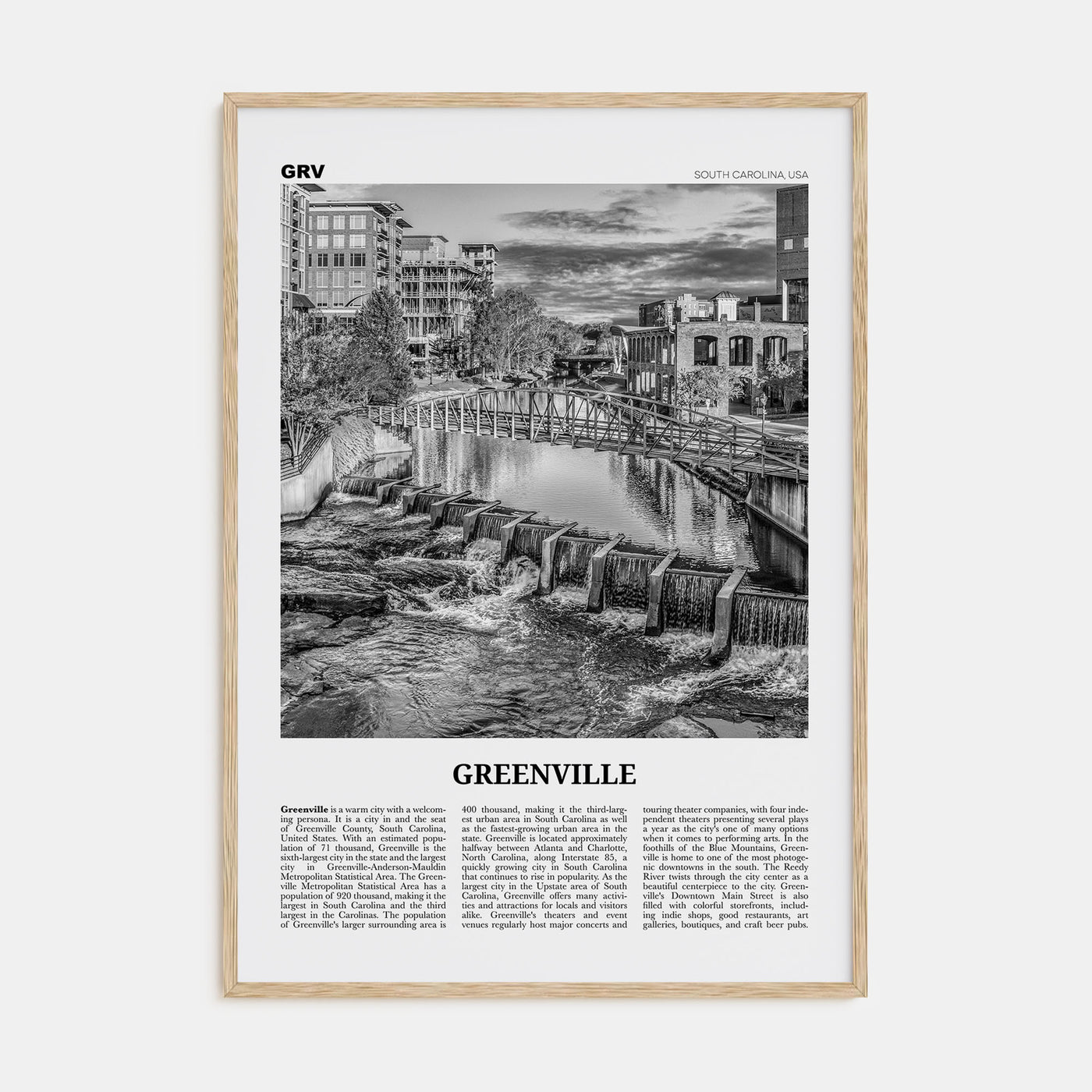 Greenville Travel B&W No 3 Poster
