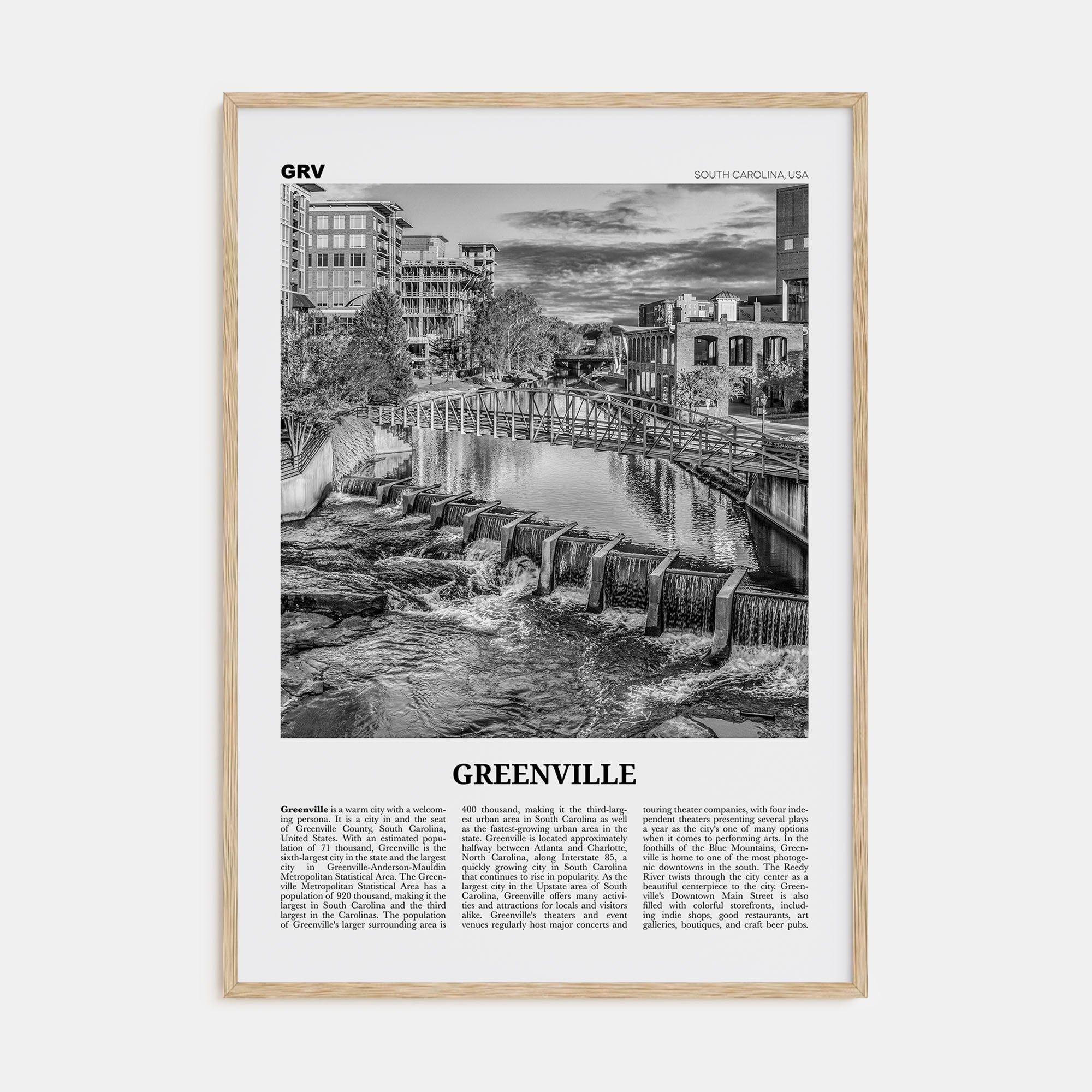 Greenville Travel B&W No 3 Poster