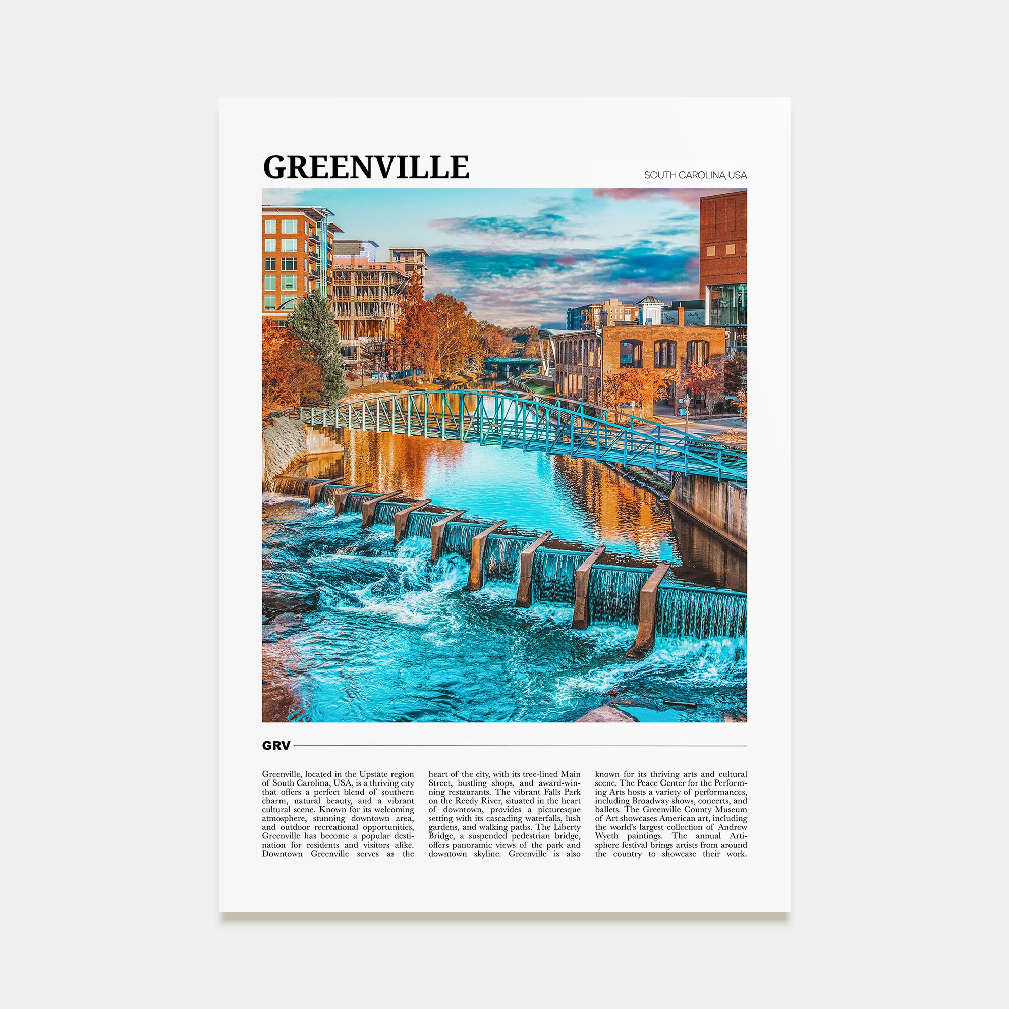 Greenville Travel Color No 1 Poster