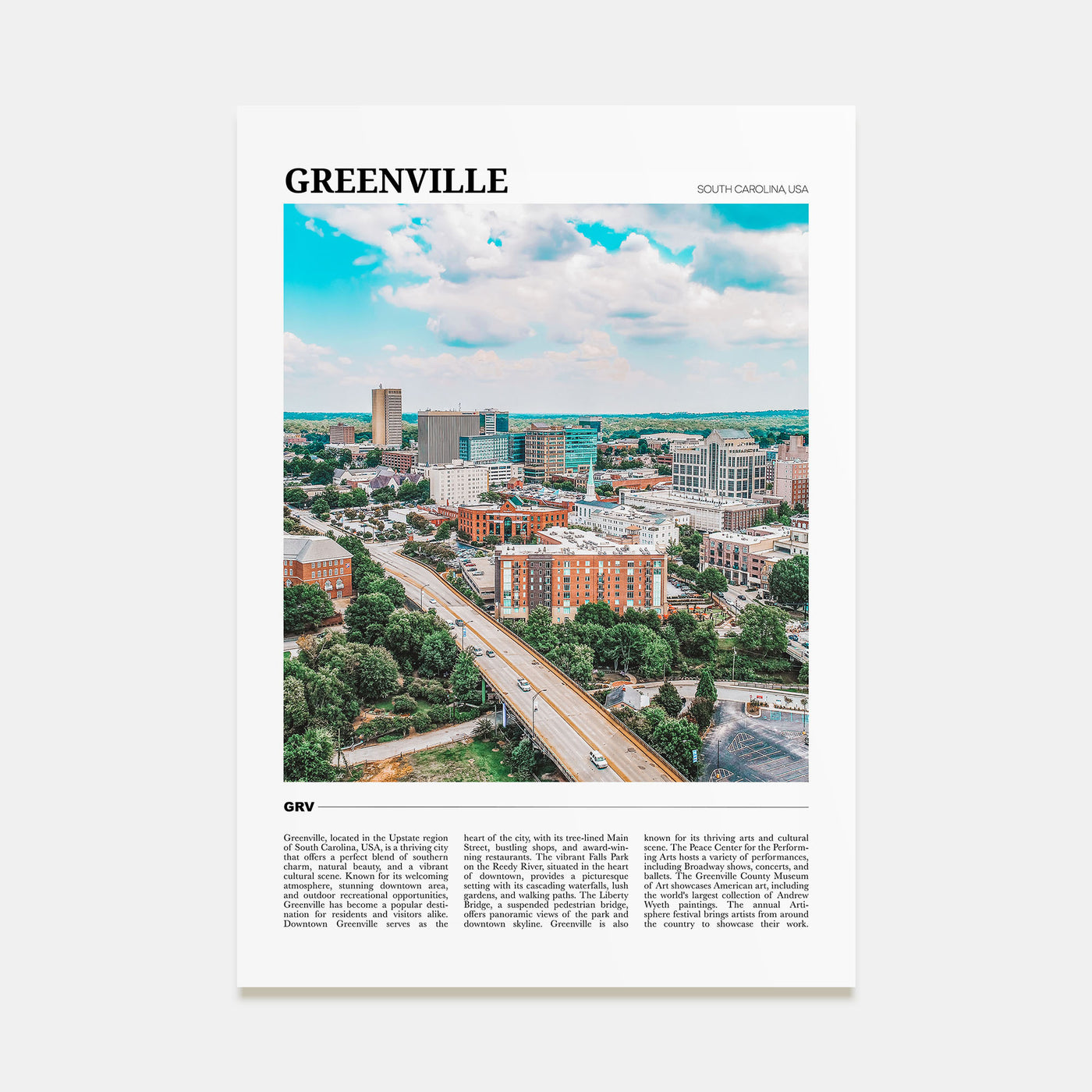 Greenville Travel Color No 2 Poster