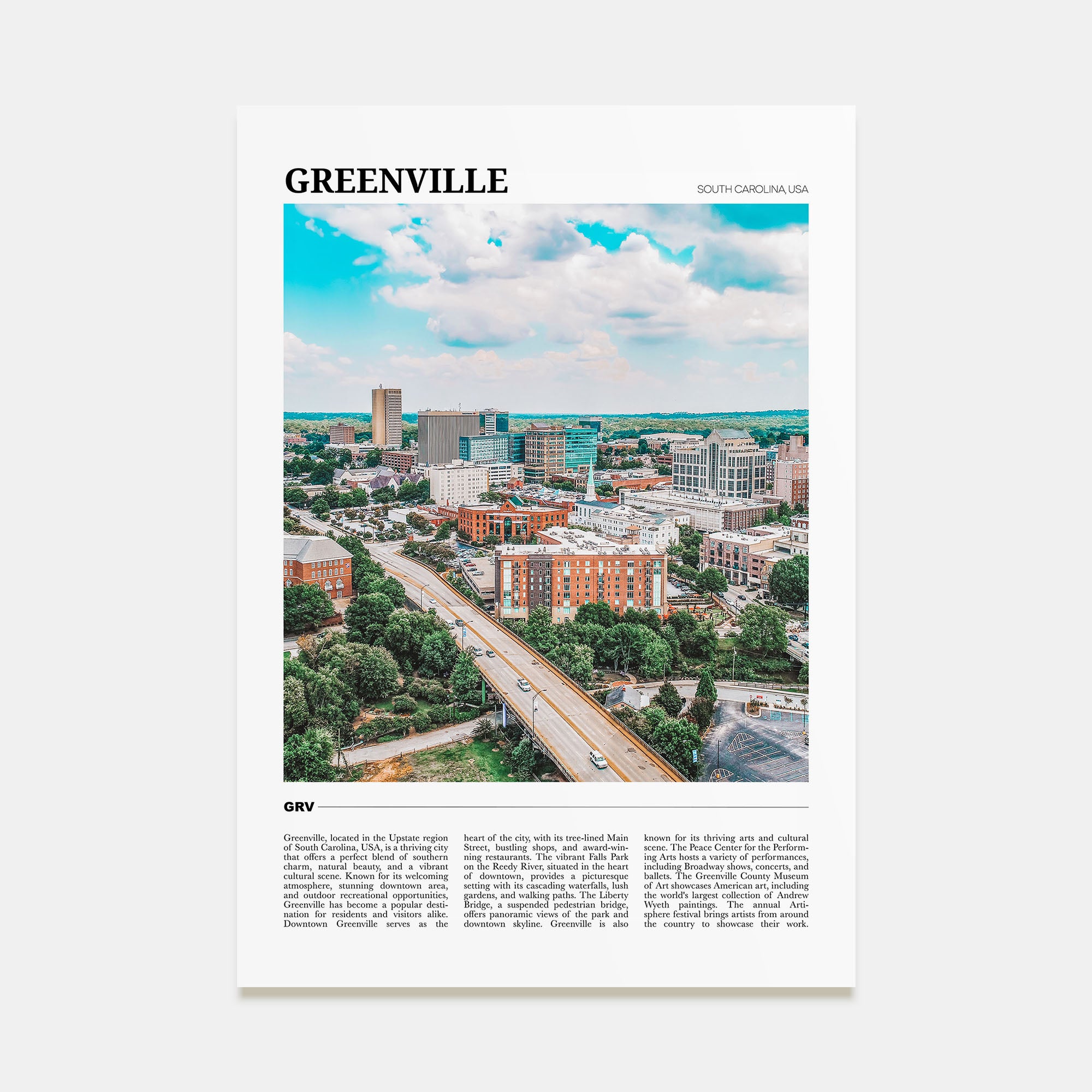 Greenville Travel Color No 2 Poster