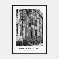 Greenwich Village Portrait B&W Poster