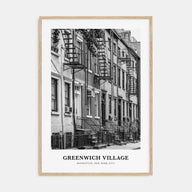 Greenwich Village Portrait B&W Poster