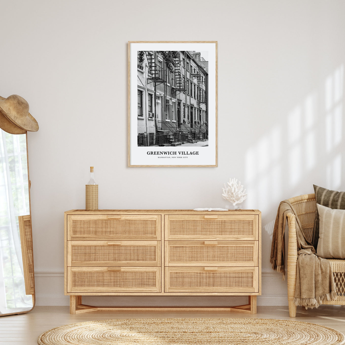 Greenwich Village Portrait B&W Poster