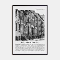 Greenwich Village Travel B&W Poster