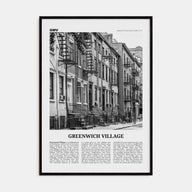 Greenwich Village Travel B&W Poster