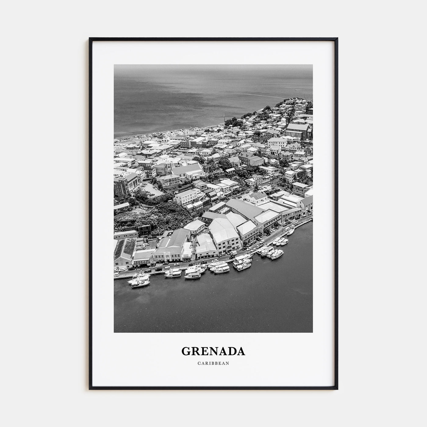 Grenada Portrait B&W Poster