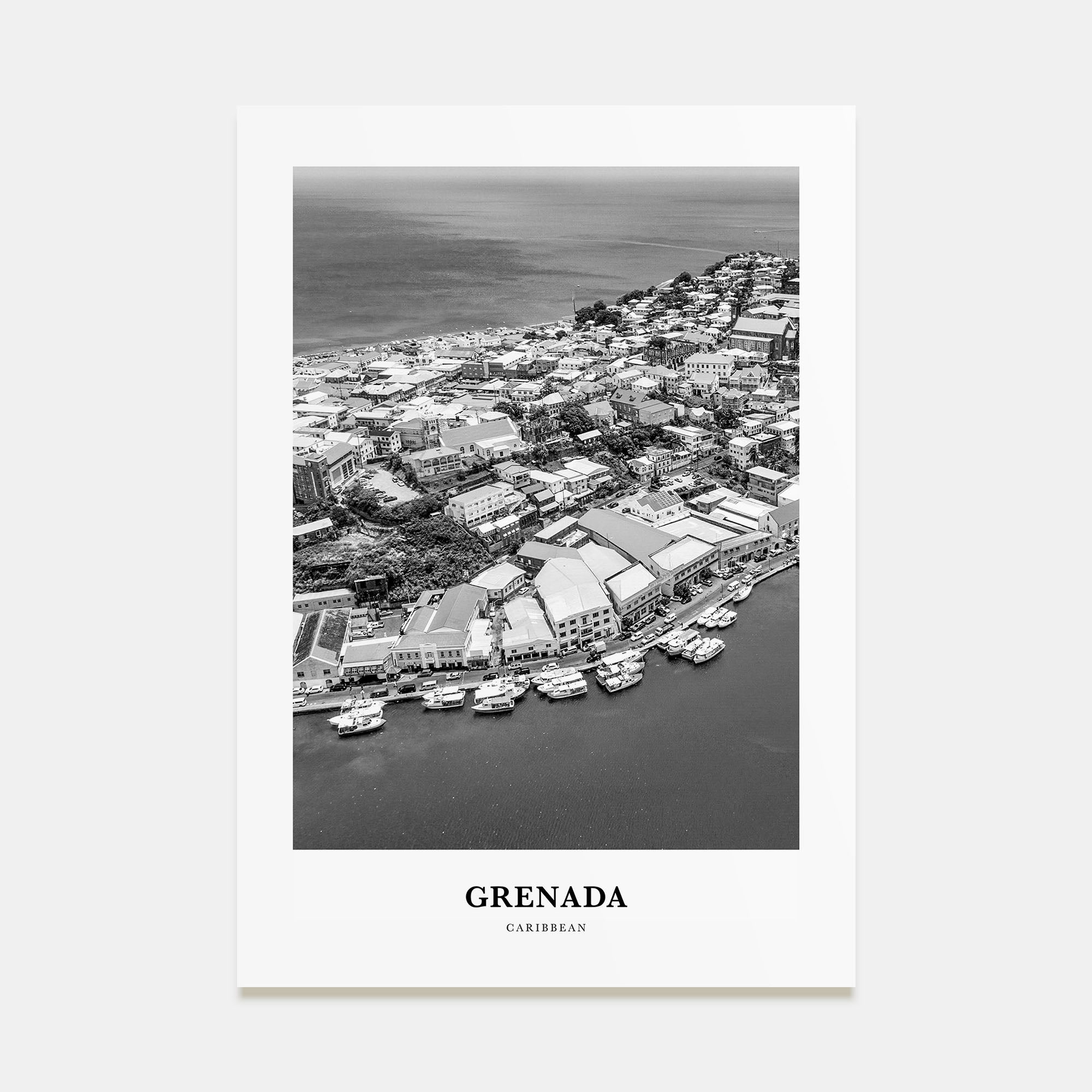 Grenada Portrait B&W Poster