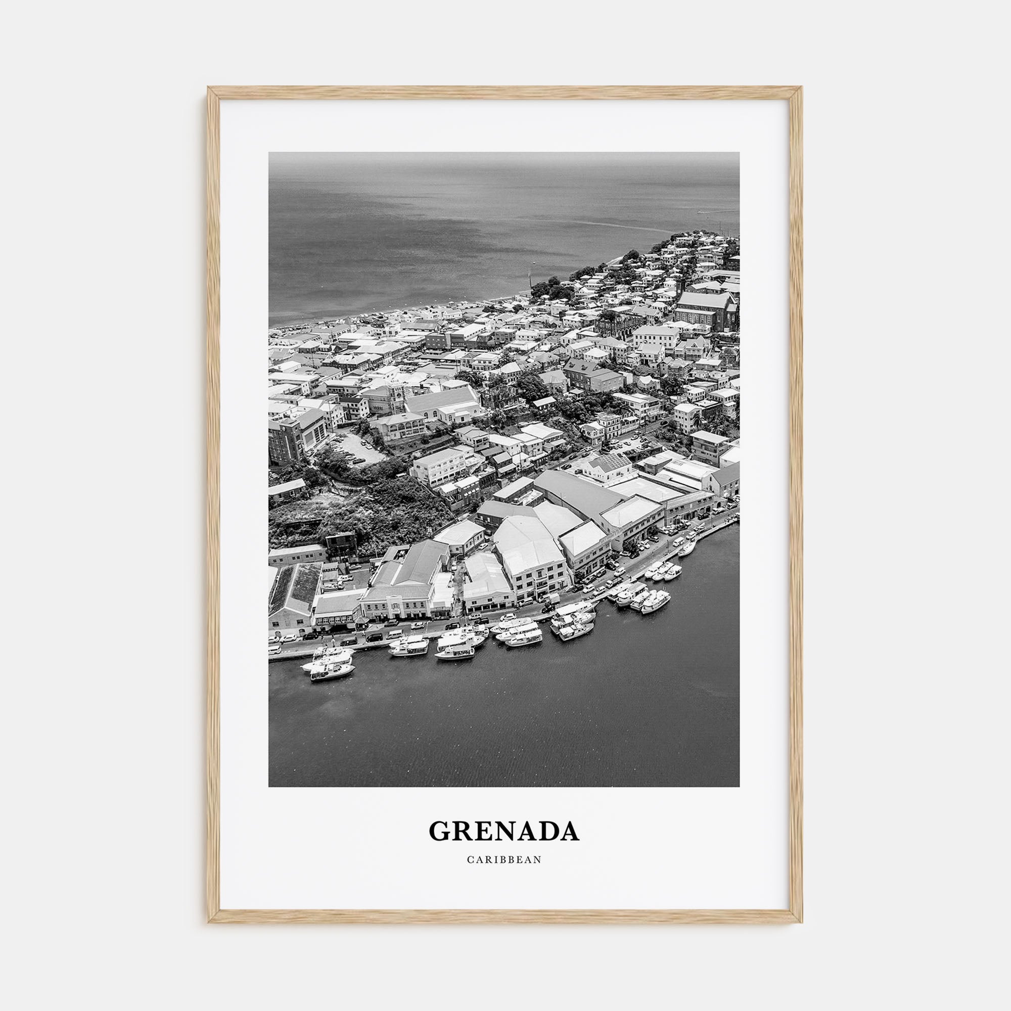 Grenada Portrait B&W Poster