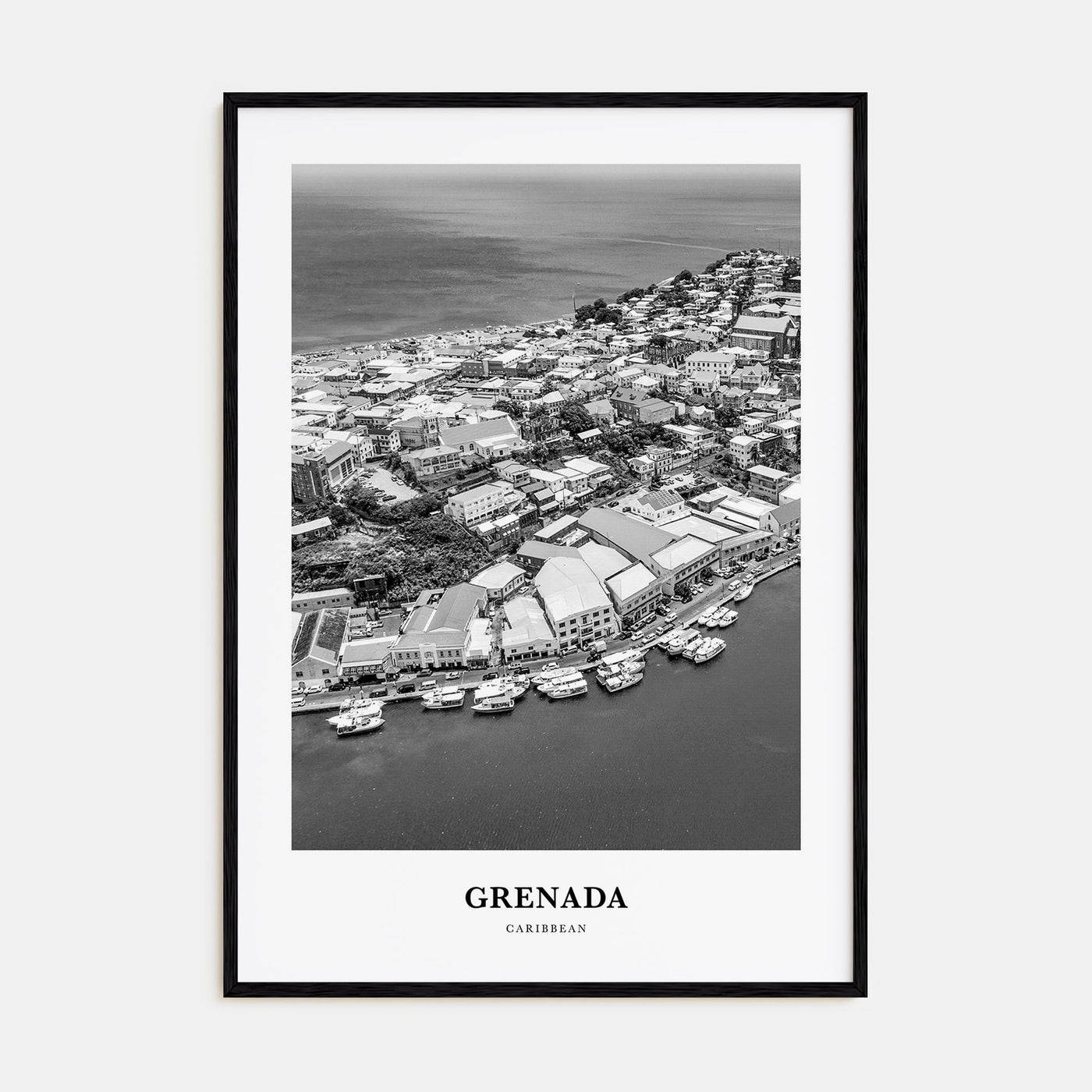 Grenada Portrait B&W Poster