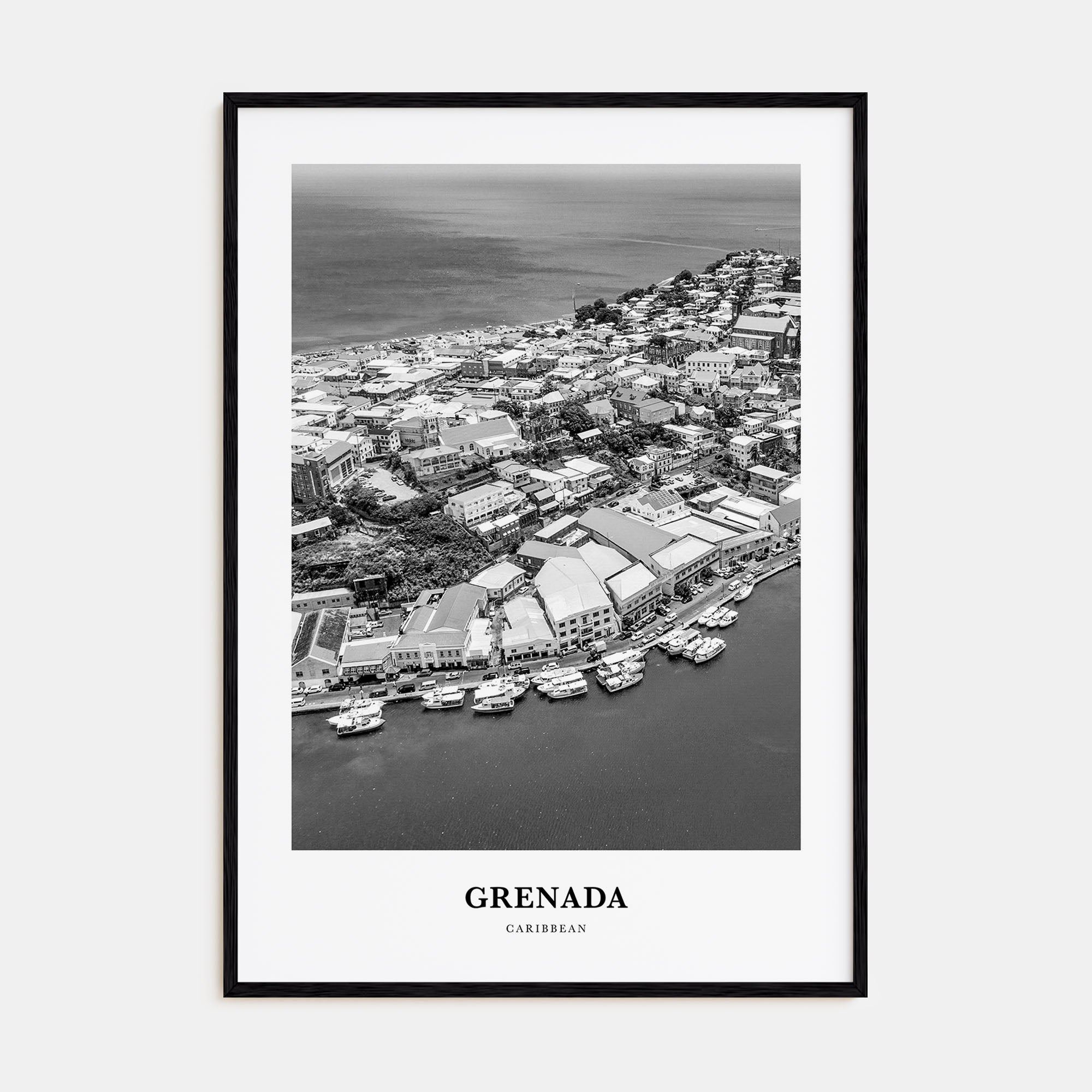 Grenada Portrait B&W Poster