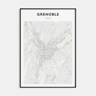 Grenoble Map Portrait Poster