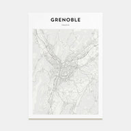 Grenoble Map Portrait Poster