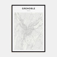 Grenoble Map Portrait Poster