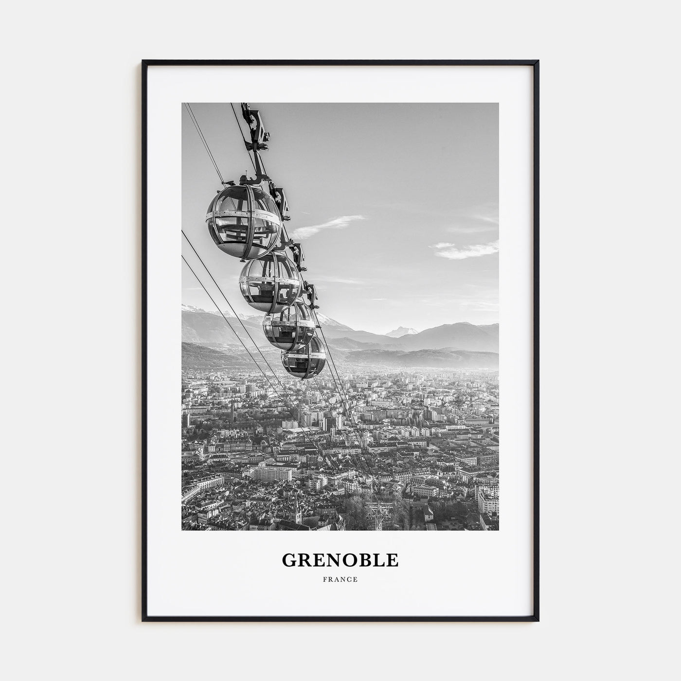Grenoble Portrait B&W Poster
