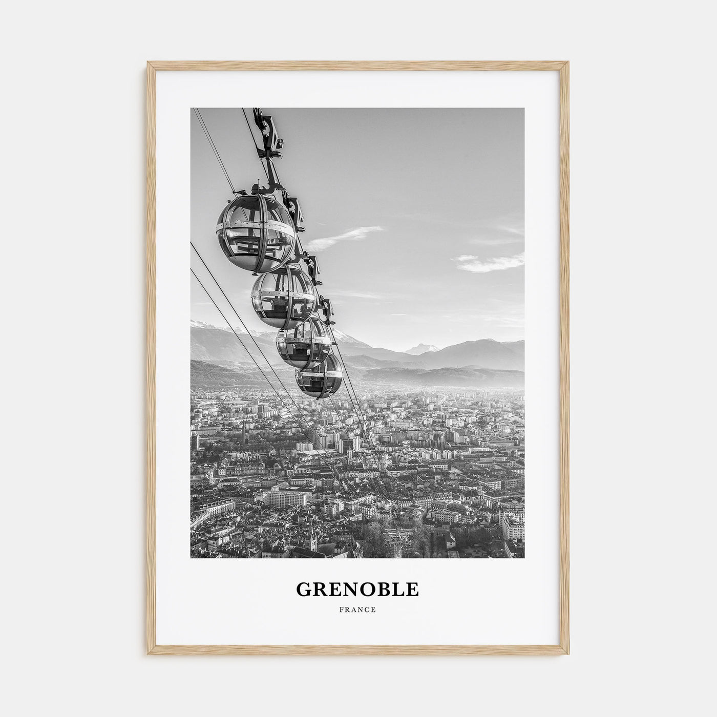 Grenoble Portrait B&W Poster