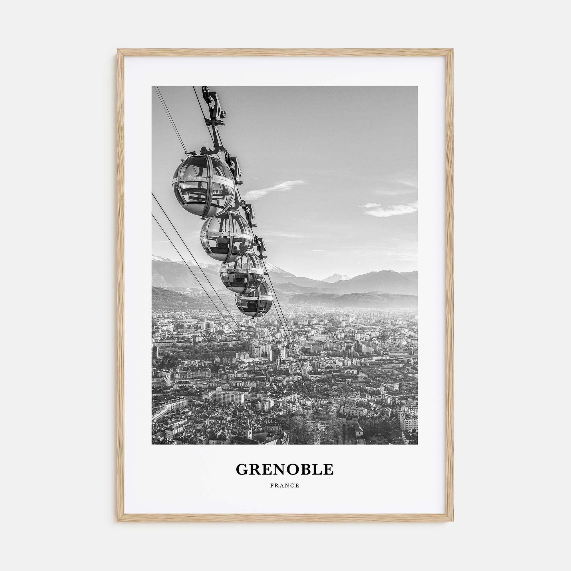Grenoble Portrait B&W Poster