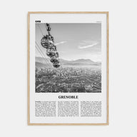 Grenoble Travel B&W Poster